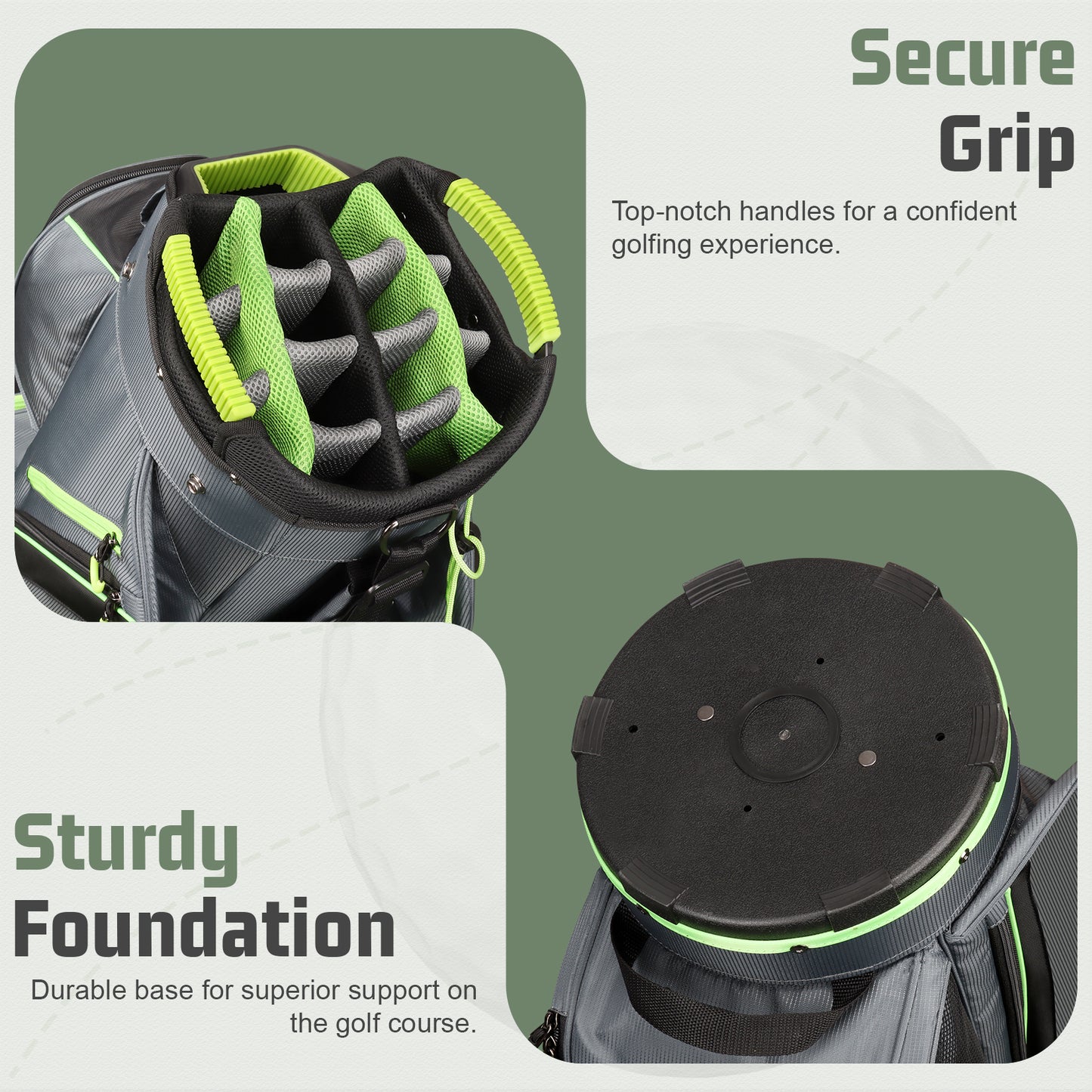 15-Way Golf Cart Bag with Cooler & Rain Cover – Lightweight for Men & Women