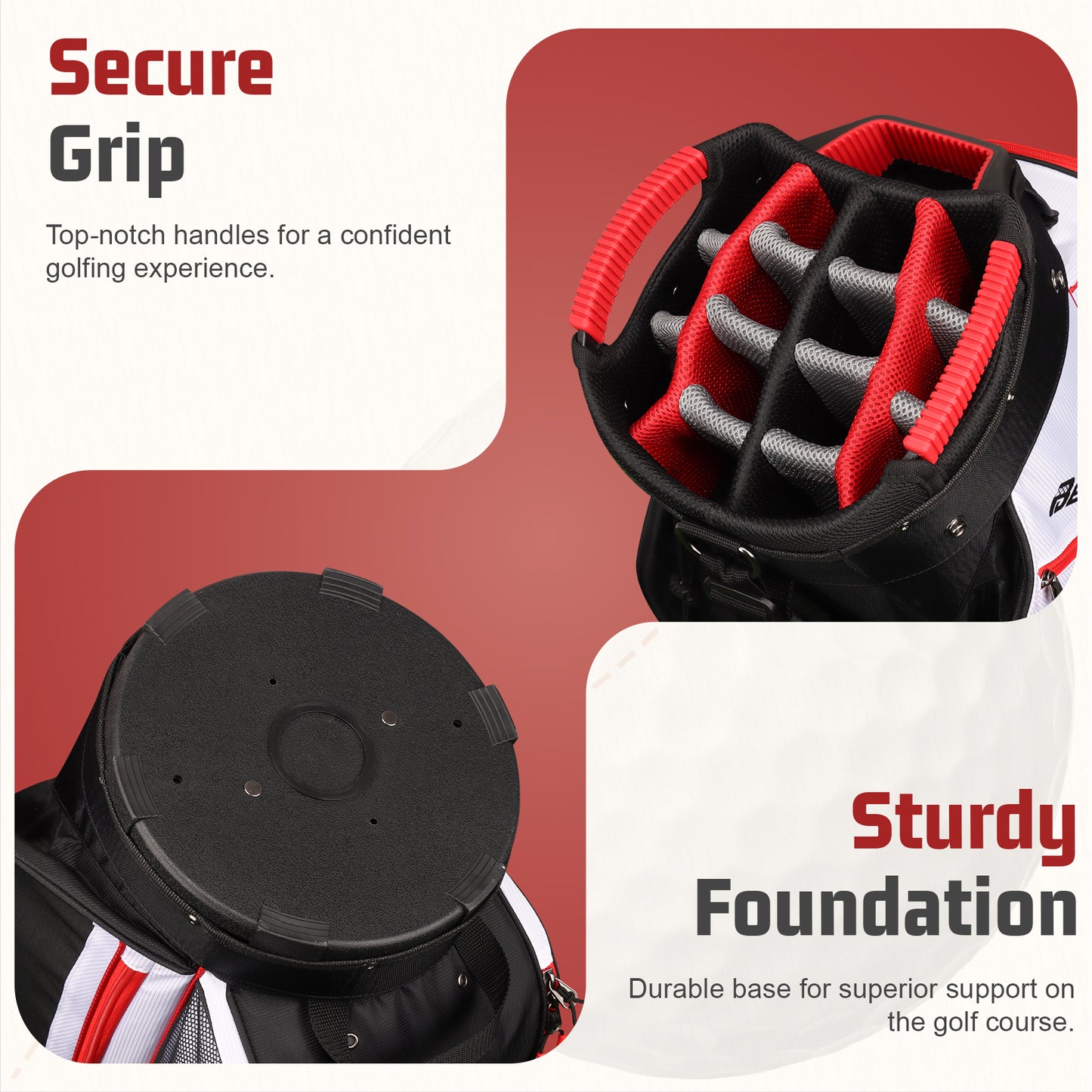 15-Way Golf Cart Bag with Cooler & Rain Cover – Lightweight for Men & Women