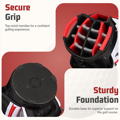 15-Way Golf Cart Bag with Cooler & Rain Cover – Lightweight for Men & Women