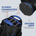 15-Way Golf Cart Bag with Cooler & Rain Cover – Lightweight for Men & Women