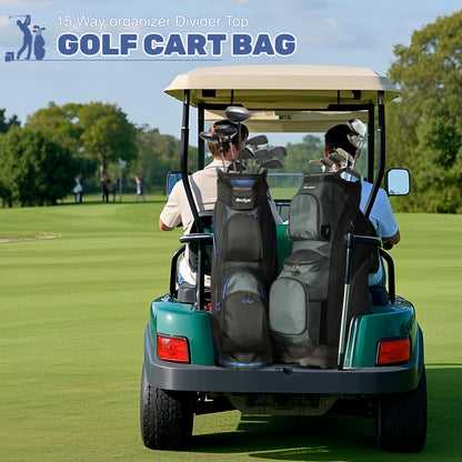 15-Way Golf Cart Bag with Cooler & Rain Cover – Lightweight for Men & Women