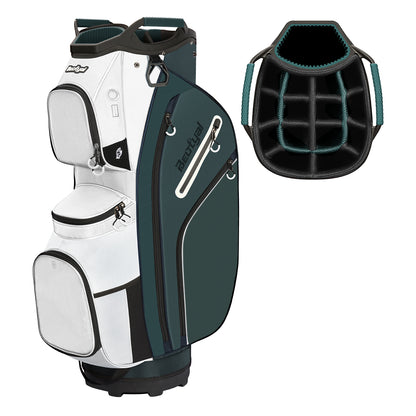 15-Way Golf Cart Bag with Cooler, Handles, Rain Cover & Divider System