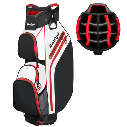 15-Way Golf Cart Bag with Cooler & Rain Cover – Lightweight for Men & Women