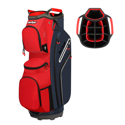 15-Way Golf Cart Bag with Cooler, Handles, Rain Cover & Divider System