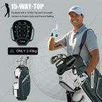 15-Way Golf Cart Bag with Cooler, Handles, Rain Cover & Divider System