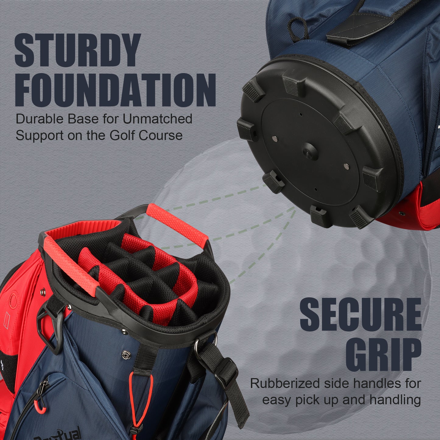 15-Way Golf Cart Bag with Cooler, Handles, Rain Cover & Divider System