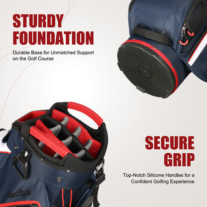 15-Way Golf Cart Bag with Cooler & Rain Cover – Lightweight for Men & Women