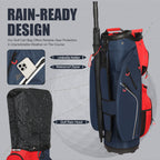 15-Way Golf Cart Bag with Cooler, Handles, Rain Cover & Divider System