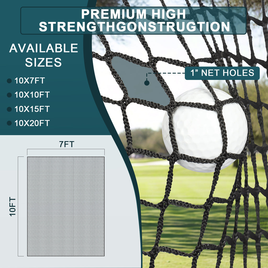 Heavy Duty Golf & Sport Practice Net – 7ft, 10ft, 15ft, 20ft