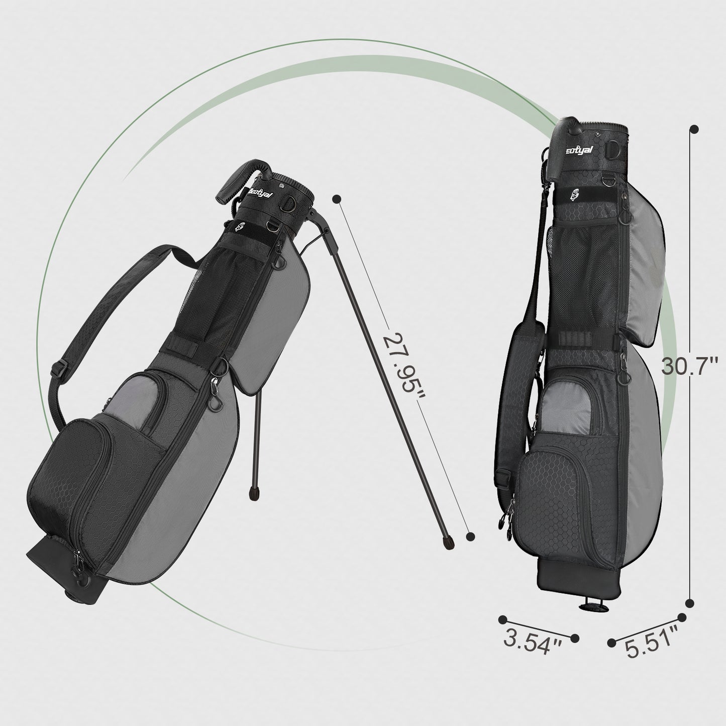 Lightweight Golf Stand Bag – Portable Par 3 Carry Bag with Shoulder Strap