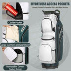 15-Way Golf Cart Bag with Cooler, Handles, Rain Cover & Divider System
