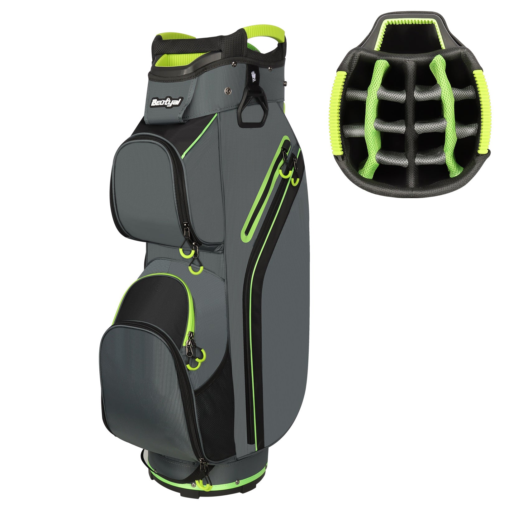 15-Way Golf Cart Bag with Cooler & Rain Cover – Lightweight for Men & Women