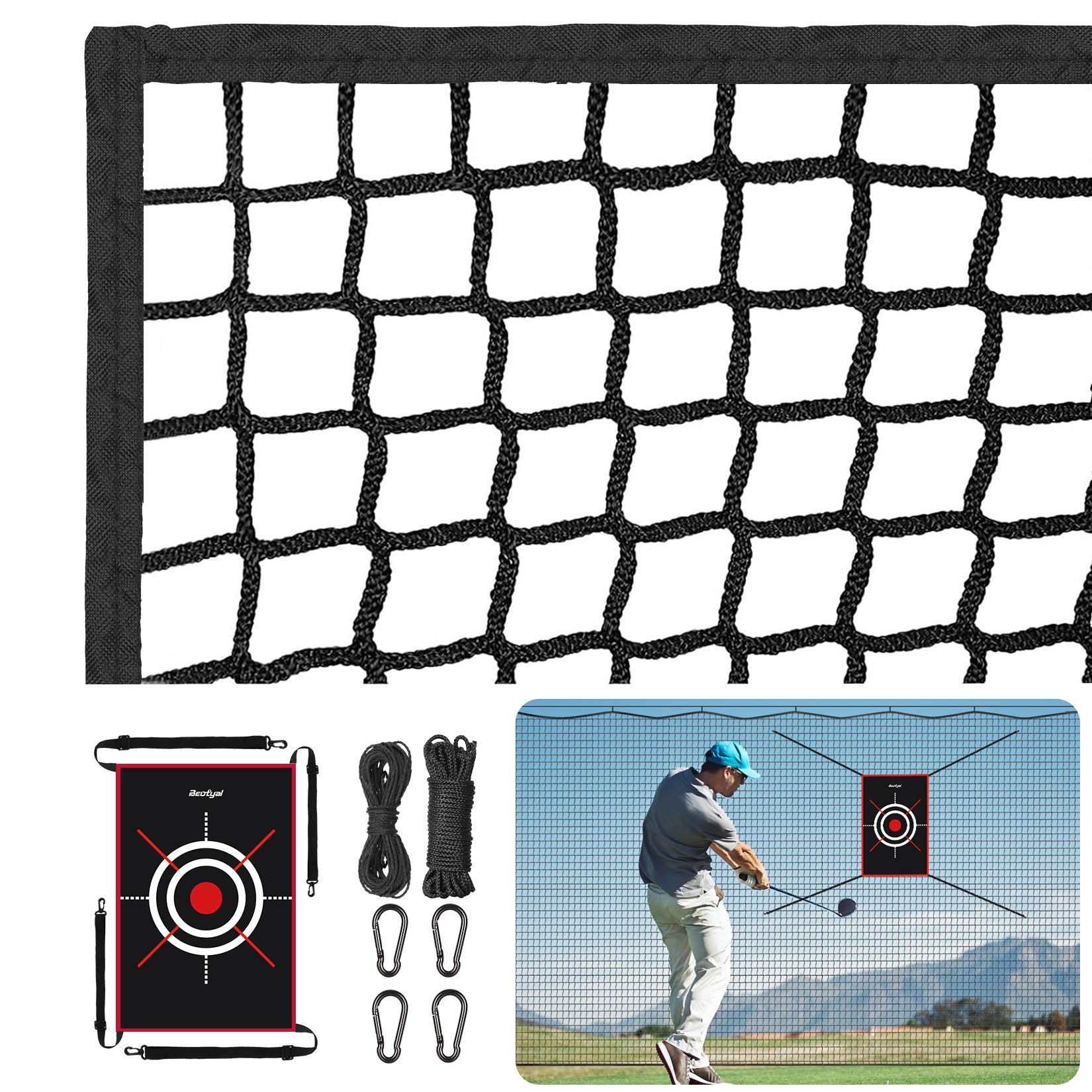 Heavy Duty Golf & Sport Practice Net – 7ft, 10ft, 15ft, 20ft