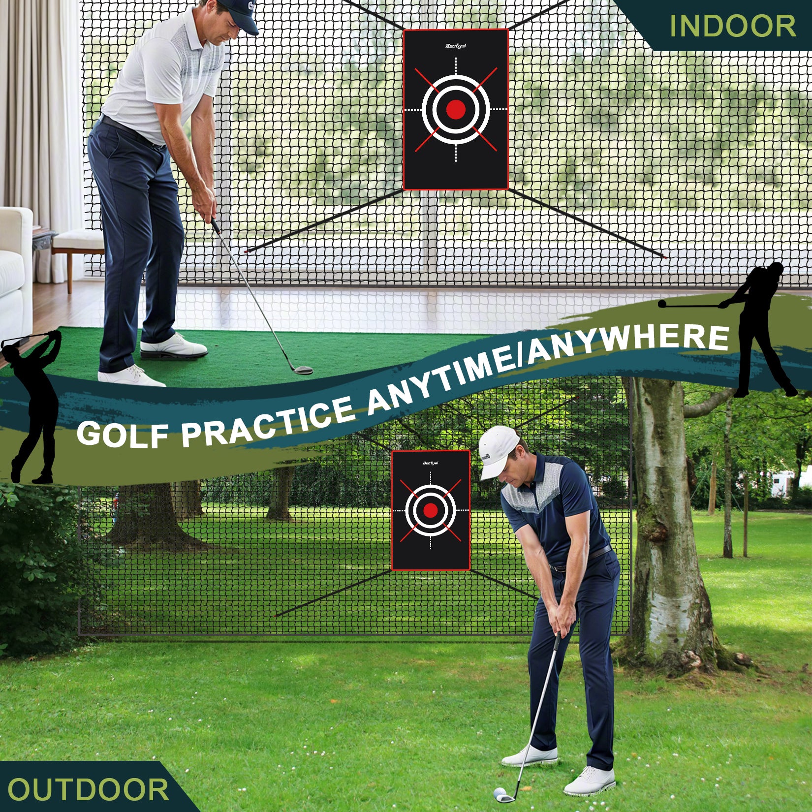 Heavy Duty Golf & Sport Practice Net – 7ft, 10ft, 15ft, 20ft