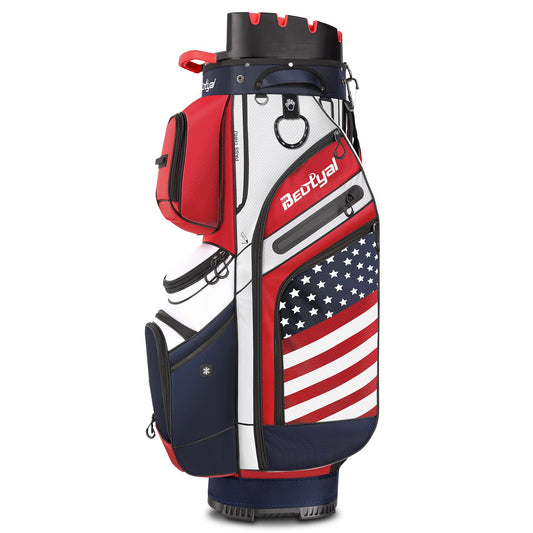 T Lock Golf Cart Bag, 14 Way Full Length Divider Golf Bag for Men