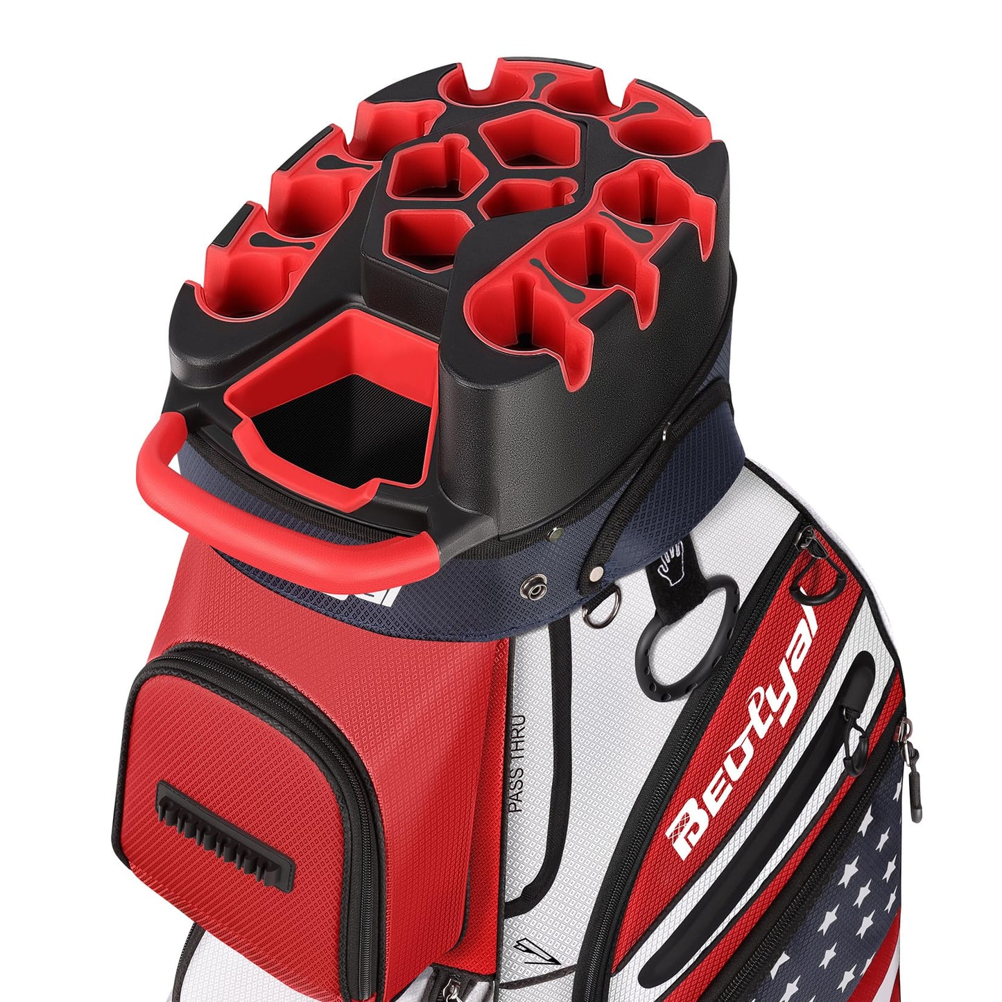 T Lock Golf Cart Bag, 14 Way Full Length Divider Golf Bag for Men