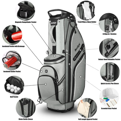 14 Way Golf Stand Bag, Full Length Divider Lightweight Golf Bag
