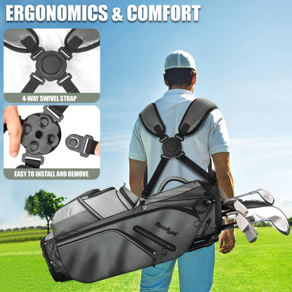 14 Way Golf Stand Bag, Full Length Divider Lightweight Golf Bag