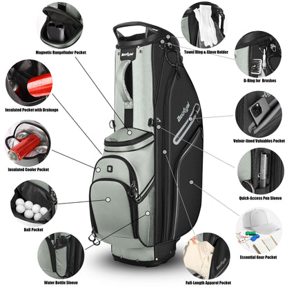 14 Way Golf Stand Bag, Full Length Divider Lightweight Golf Bag