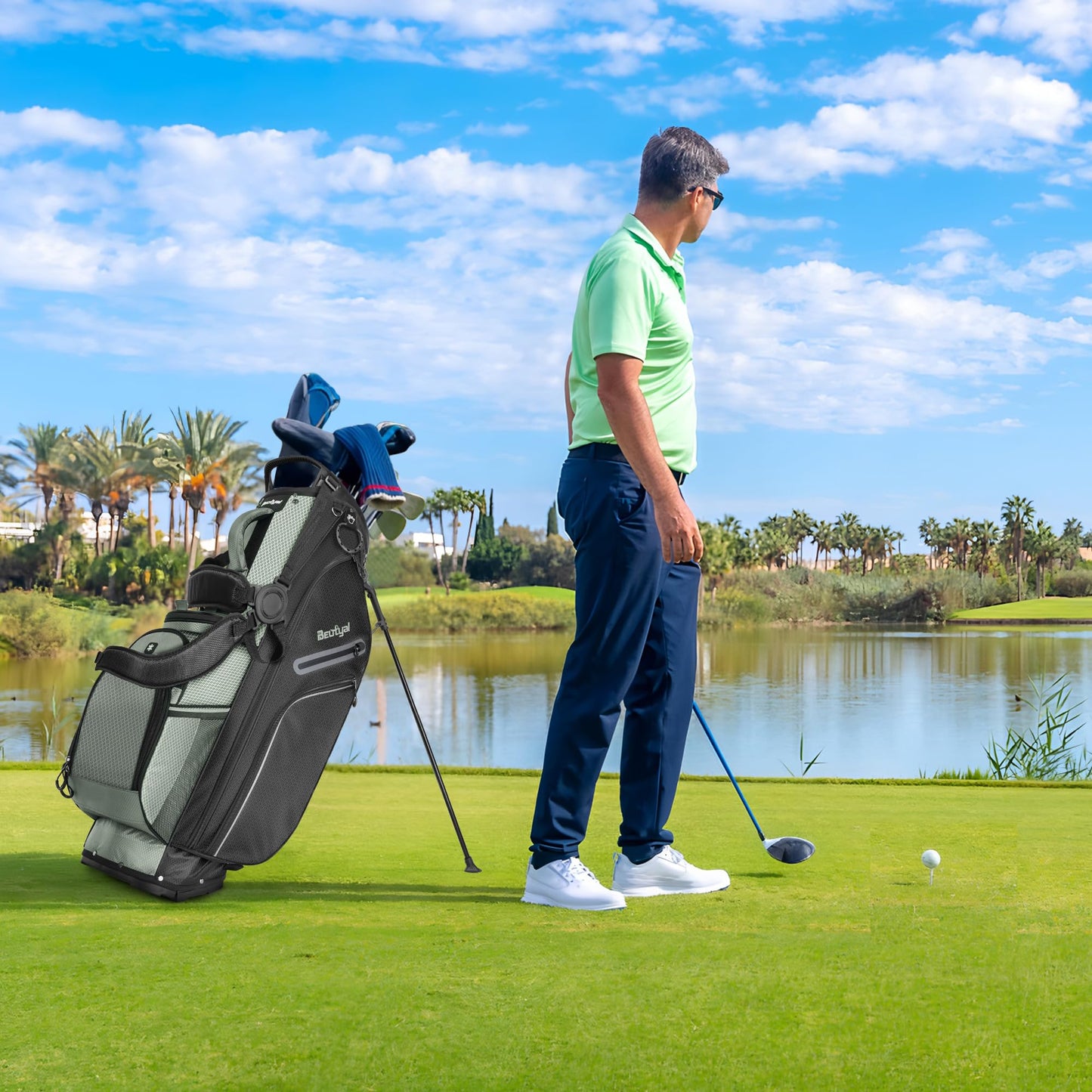 14 Way Golf Stand Bag, Full Length Divider Lightweight Golf Bag